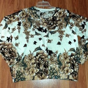Gorgeous Vintage Floral print Sweater Top